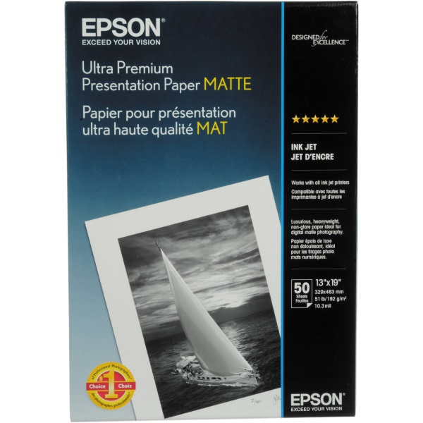 Epson Ultra Premium Presentation Paper Matte (13" x 19") (50 Sheets/Pkg)