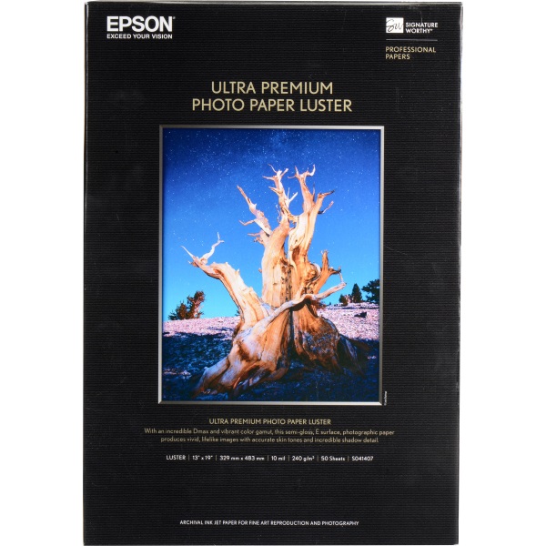 Epson Ultra Premium Photo Paper Luster (13" x 19") (50 Sheets/Pkg)