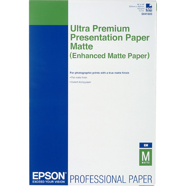 Epson Enhanced Matte Paper 13" x 19" 100 Sheet Bulk Pack