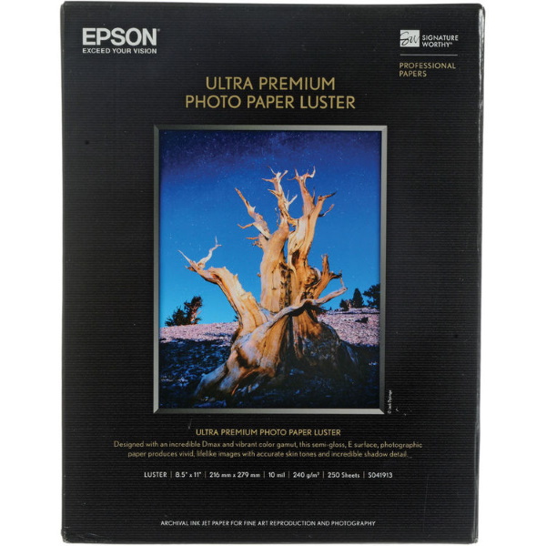 Epson Premium Luster Photo Paper 8.5 X 11 (250 Sheets)
