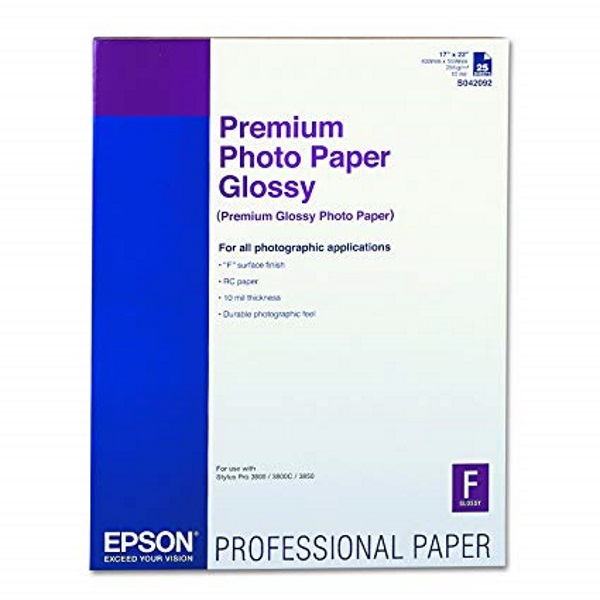 Epson Premium Glossy Photo Paper (17" x 22") (25 Sheets/Pkg)