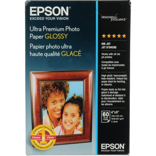 Epson Ultra Premium Photo Paper Glossy (4" x 6") (60 Sheets/Pkg)