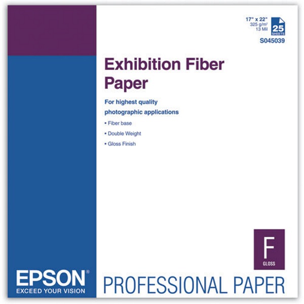 Epson Exhibition Fiber Paper (17"x22") (25 sheets)