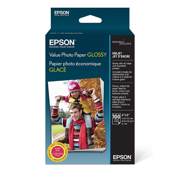 Epson Value Photo Paper Glossy (4 x 6) (100 Sheets)