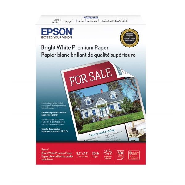 Epson Bright White Premium Paper (Letter) (4 Pack)