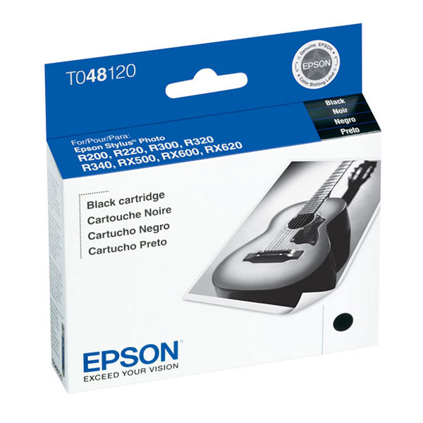 Epson (48) Stylus Photo R200 R220 R300 R300M R320 R340 RX500 RX600 RX620 Black Ink Cartridge (630 Yield)