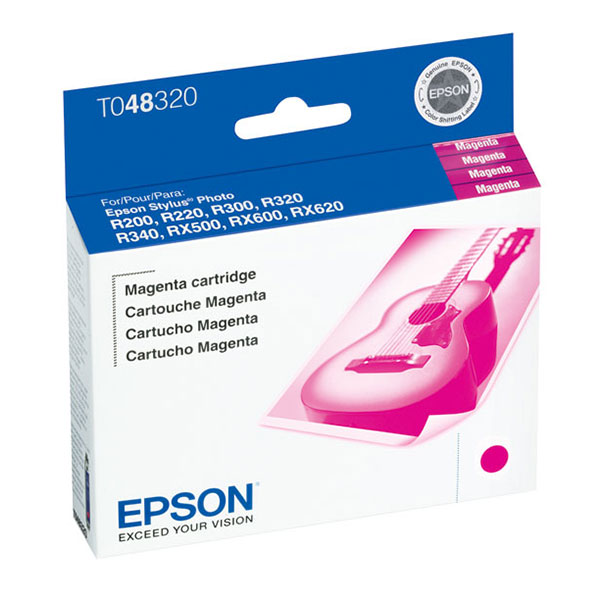 Epson (48) Stylus Photo R200 R220 R300 R300M R320 R340 RX500 RX600 RX620 Magenta Ink Cartridge (430 Yield)