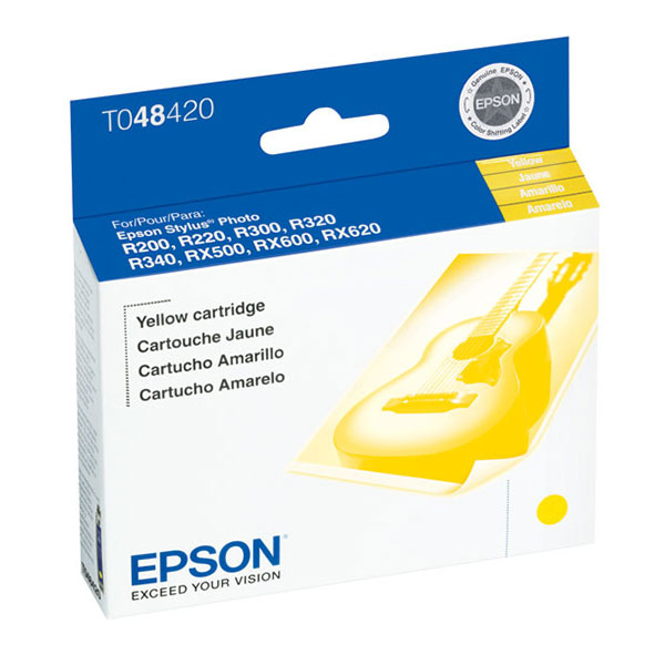 Epson (48) Stylus Photo R200 R220 R300 R300M R320 R340 RX500 RX600 RX620 Yellow Ink Cartridge (430 Yield)