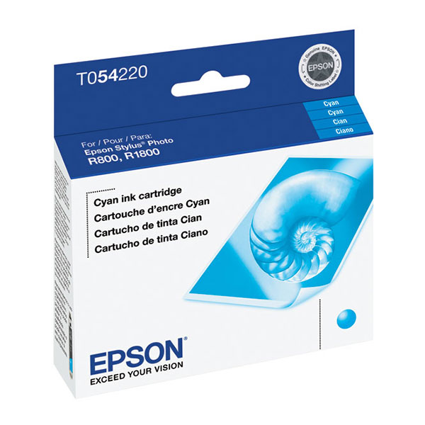 Epson (T054) Stylus Photo R800 R1800 Cyan Ink Cartridge (400 Yield)