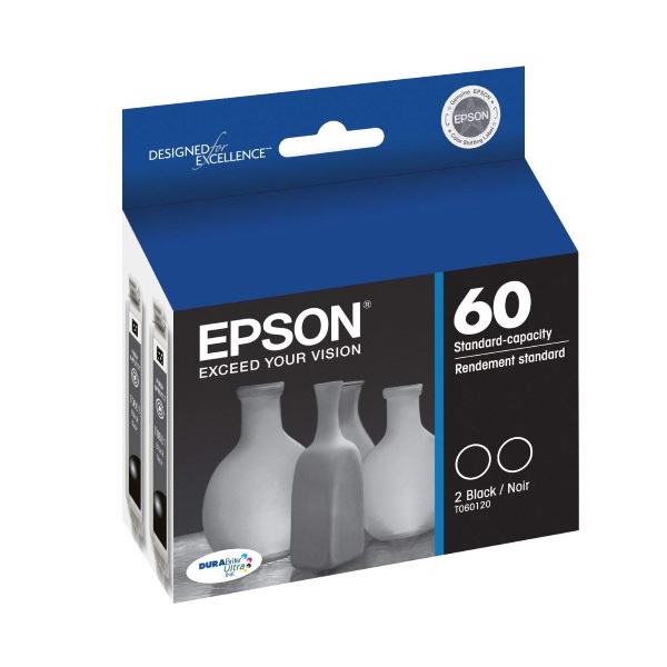 Epson (60) Stylus C68 88 CX3800 4200 4800 7800 Black Dual Pack Ink Cartridge