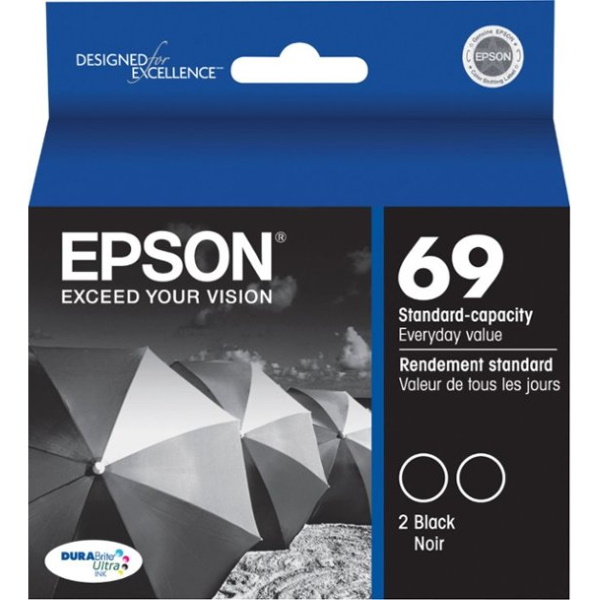 Epson (69) Black Ink Cartridge Dual Pack