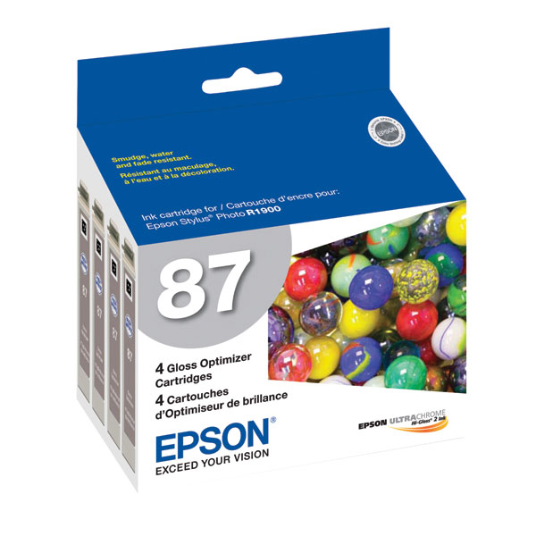 Epson (87) Stylus Photo R1900 Gloss Optimizer Cartridge 4-Pack (3615 Yield)
