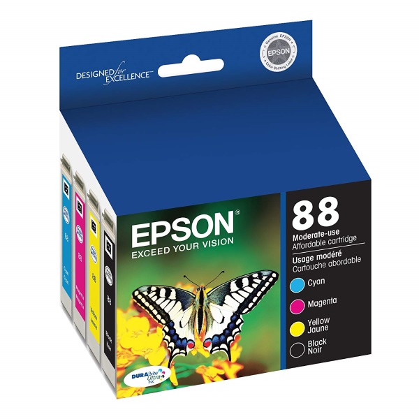 Epson DURABrite Ultra Ink Combo Cartridges (CMYK) Moderate Use Stylus CX4400 4450 7400 7450 N10 11 NX100 105 110 115 200 215 300 305 400 415