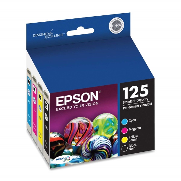 Epson (125) Stylus NX125 127 420 625 Workforce 320 323 325 520 630 633 635 DURABrite Ultra Combo Ink Cartridges CMYK
