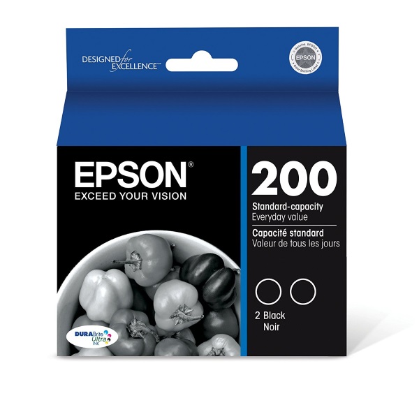Epson (200) Expression Home XP-200 XP-300 XP-310 XP-400 XP-410 WorkForce WF-2520 WF-2530 WF-2540 DURABrite Ultra Black Dual Pack