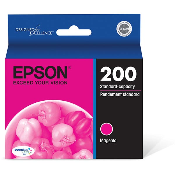 Epson (200) Home XP-400 200 WorkForce WF-2530 WF-2540 DURABrite Ultra Magenta Ink Cartridge