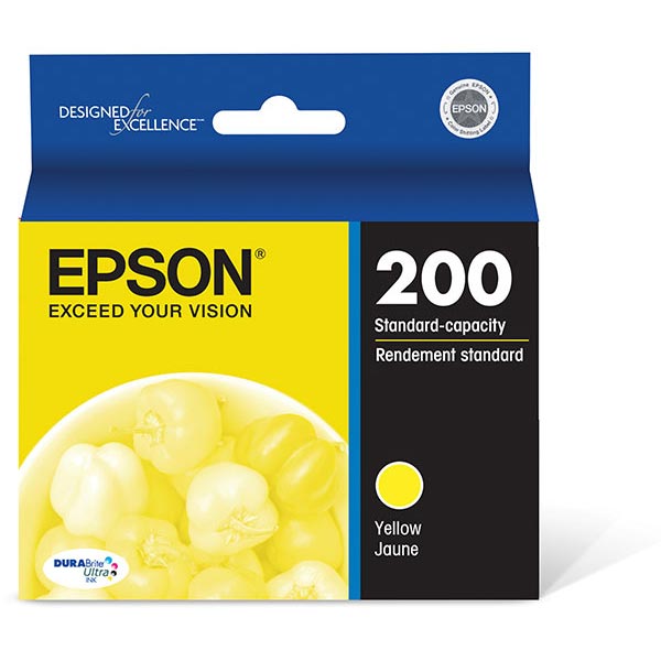 Epson (200) Home XP-400 200 WorkForce WF-2530 WF-2540 DURABrite Ultra Yellow Ink Cartridge