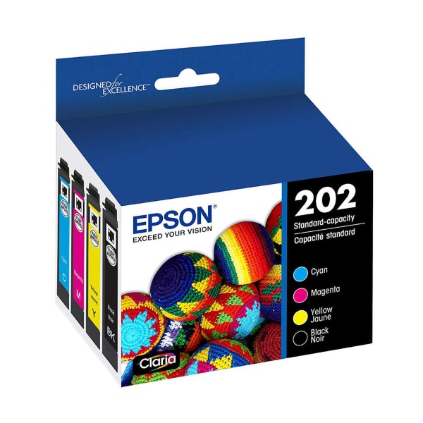 Epson (T202) WF-2860 XP-5100 DURABrite Ultra CMYK Ink Cartridge Combo