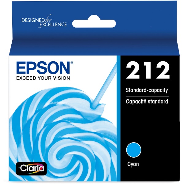 Epson (T212) WF-2830 WF-2850 XP-4100 XP-4105 Claria Standard Capacity Cyan Ink Cartridge With Sensormatic