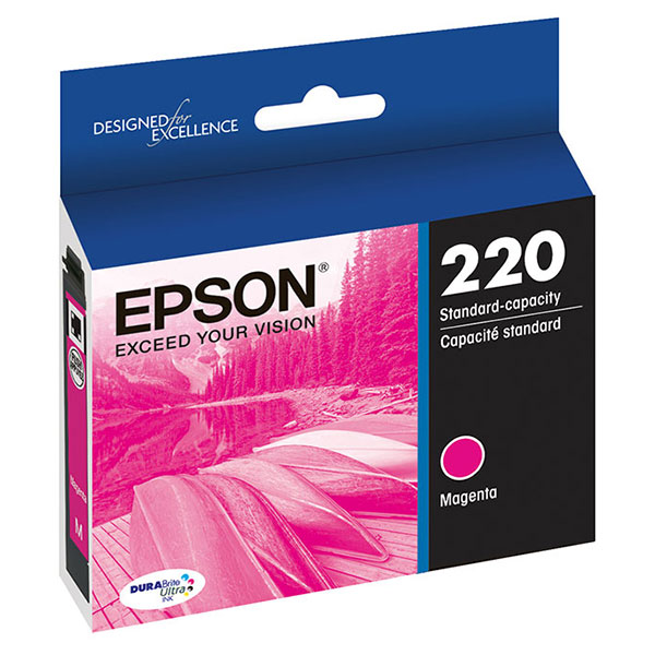 Epson (220) WorkForce WF-2630 2650 2660 DURABrite Ultra Magenta Ink Cartridge (165 Yield)