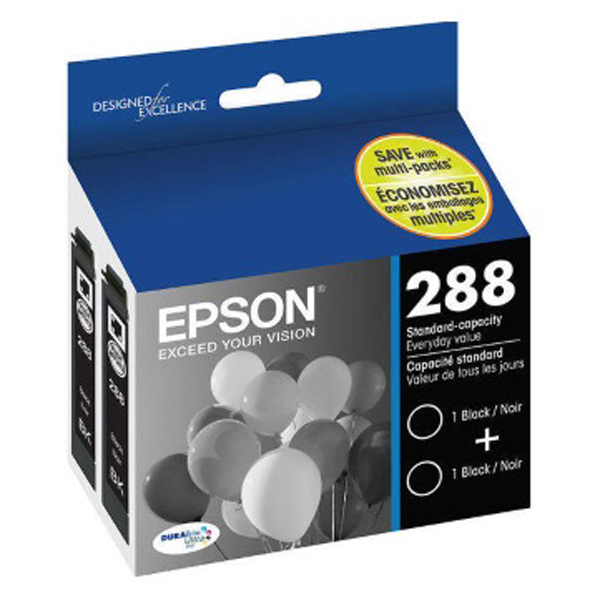 Epson (288) XP-330 430 434 DuraBrite Ultra Black Ink Cartridge Dual Pack (2 x 175 Yield)