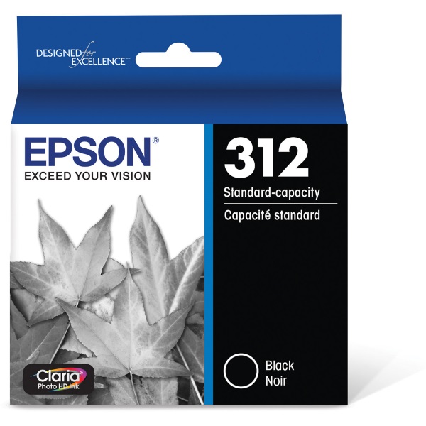 Epson (T312) Expression Photo XP-8500 HD XP-15000 Claria Standard Capacity Black Ink Cartridge w/ Sensormatic