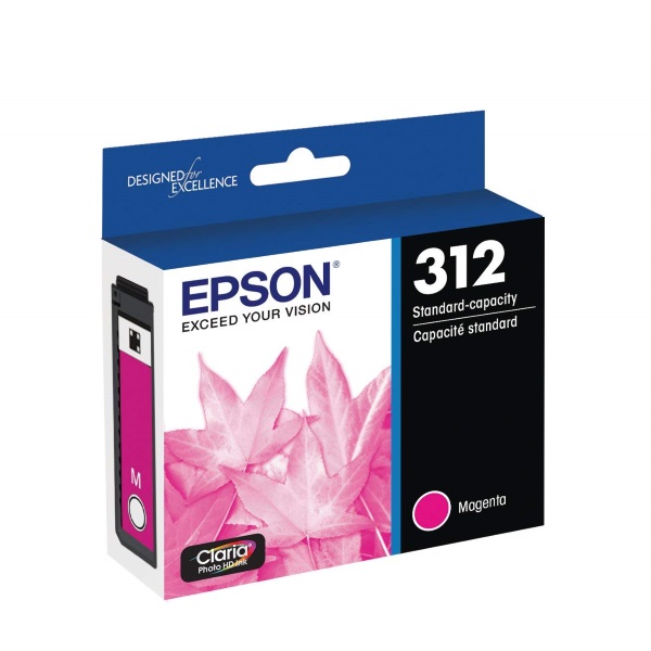 Epson T312 Claria Standard Capacity Magenta Ink Cartridge w/ Sensormatic