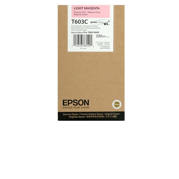 Epson Stylus Pro 7800 9800 Light Magenta UltraChrome K3 Ink Cartridge (220 ml)