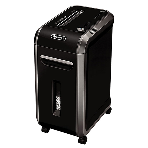 Fellowes Powershred 99Ci 100% Jam Proof Cross-Cut Shredder -- Shreds 18 sheets of paper per pass into 5/32 x 1-? ? (Security Level P-4) particles -- 9-gallon bin