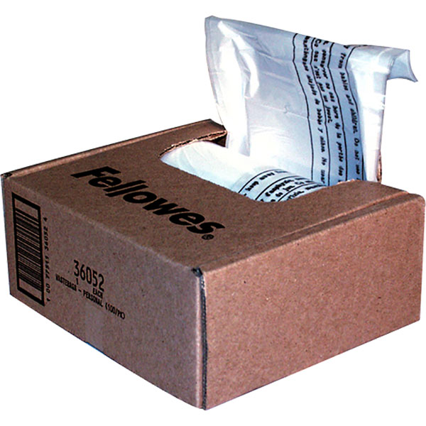 Fellowes Waste Bags for Small Office / Home Office Shredders (100 Bags/Box)