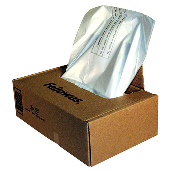 Fellowes Waste Bags for 425 and 485 Series Shredders (50 Bags/Box)