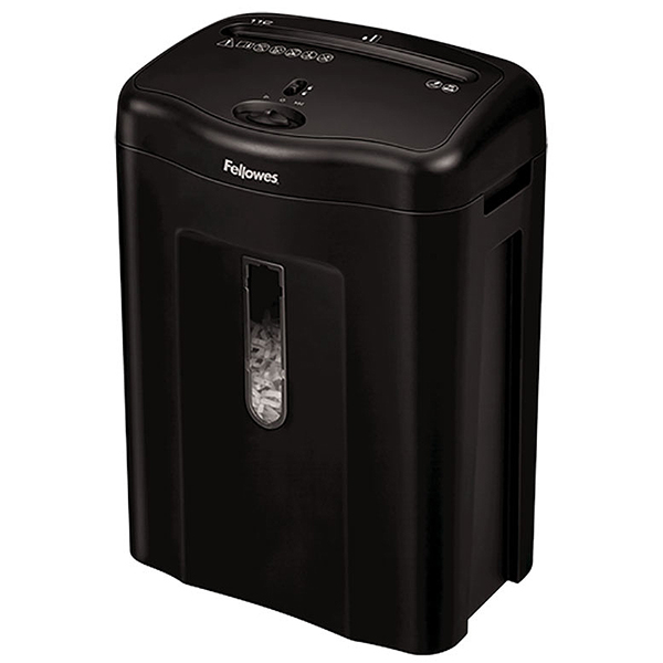 Fellowes Powershred 11C Cross-Cut Shredder -- Shreds 11 sheets per pass into 5/32 x 2-1/16? cross-cut particles (Security Level P-3) -- 4.8-gallon bin