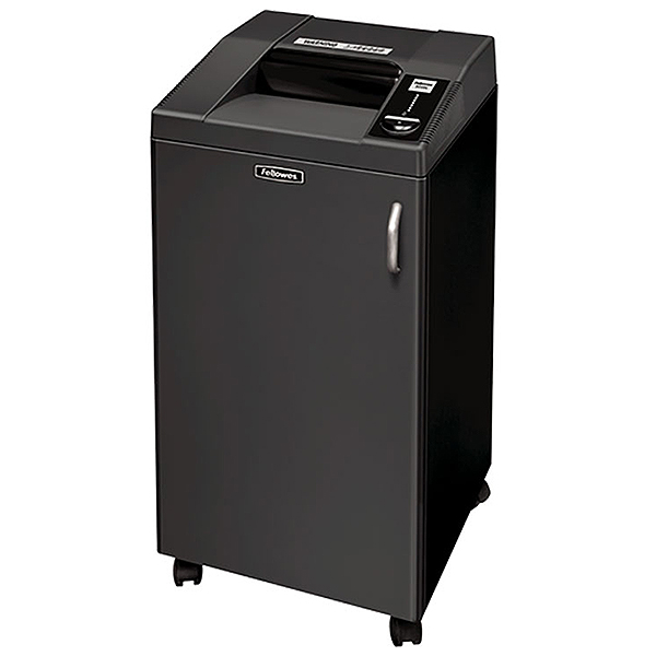 Fellowes Fortishred 3250C Cross-Cut Shredder -- Continuously shreds 20 - 22 sheets of paper per pass into 377 (5/32 x 1-9/16" Security Level P-4) cross-cut particles for enhanced security
