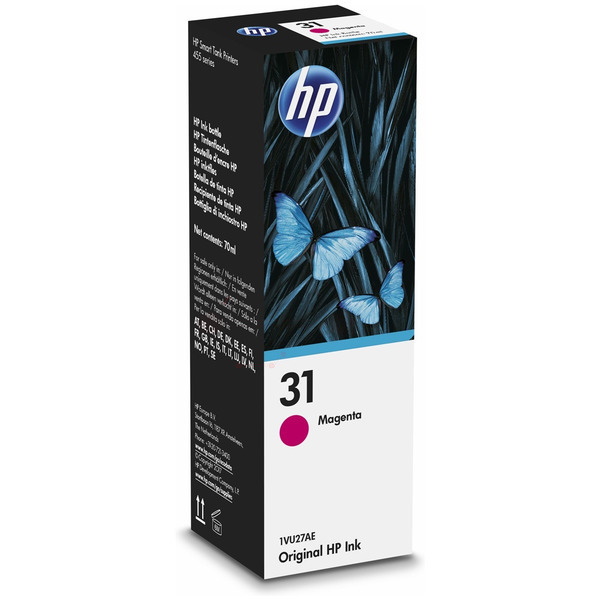 HP 31 Smart Tank Series (1VU27AN) Magenta Original Ink Cartridge (70ml) (8,000 Yield)