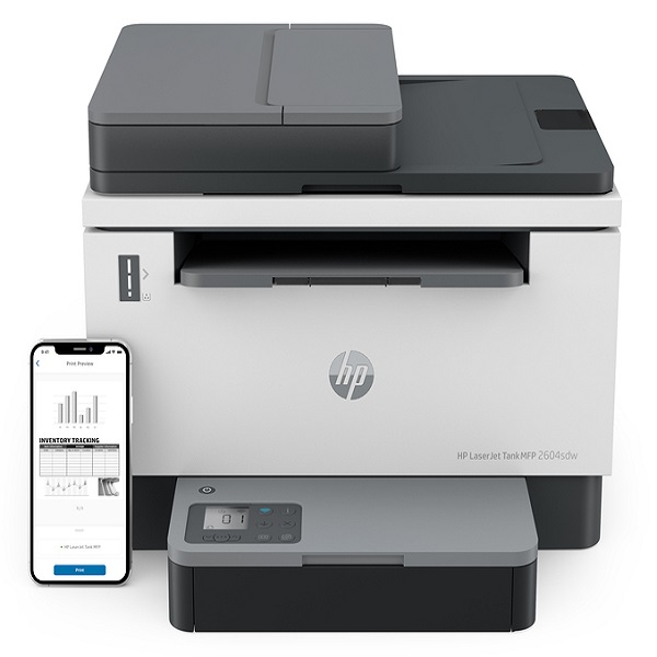 HP LaserJet Tank MFP 2604sdw Printer USCAMXLA (no ARCLBR)-ENESFR (23 ppm) (64 MB) (500 MHz) (8.5" x 14") (600 x 600 dpi) (Duplex) (Duty 25000) (USB) (Ethernet) (Wireless) (250 Input) (ES)