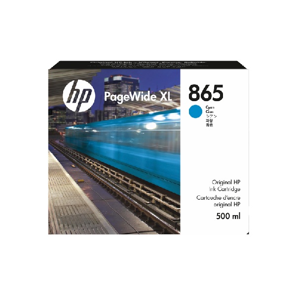 HP 865 500ml Cyan PageWide XL 4200, 4700, 4250 Ink Cartridge (500ml)
