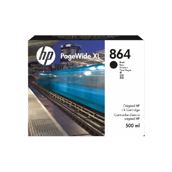 HP 864 500ml Black PageWide XL 4200, 4700, 4250 Ink Cartridge (500ml)