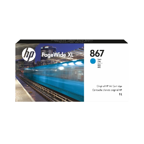HP 867 1L Cyan PageWide XL 5200 Ink Cartridge (1L)