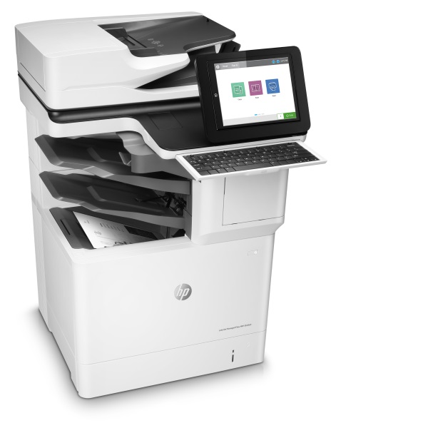 HP LaserJet Managed Flow E62665z Mono MFP (61 ppm) (1.5 GB) (1.2 GHz) (8.5" x 14") (1200 x 1200 dpi) (Duplex) (p/c/s/f) (USB) (Ethernet) (550 Input Tray) (100 MPT) (150 ADF) (Keyboard) (Touchscreen)