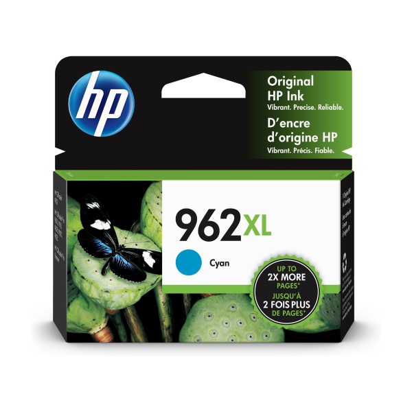 HP 962XL (3JA00AN) OfficeJet Pro 9010, 9015, 9016, 9018, 9019, 9020, 9025 Cyan Original Ink Cartridge (1,600 Yield)