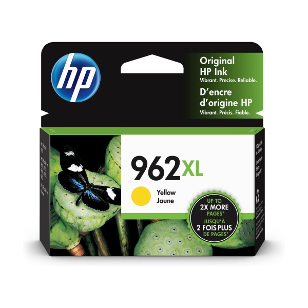 HP 962XL (3JA02AN) OfficeJet Pro 9010, 9015, 9016, 9018, 9019, 9020, 9025 Yellow Original Ink Cartridge (1,600 Yield)
