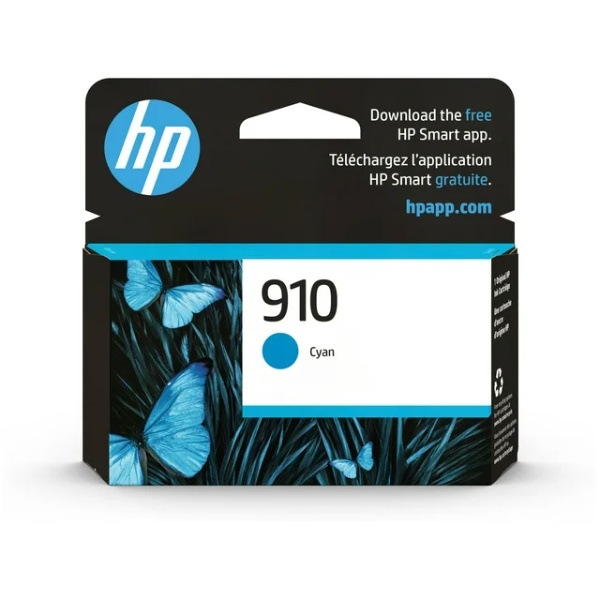 HP 910 (3YL58AN) OfficeJet Pro 8020, 8020e, 8025, 8028, 8030e, 8035 Cyan Original Ink Cartridge (315 Yield)