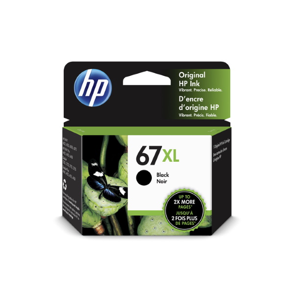 HP 67 XL (3YM57AN) Envy 6052, 6055, 6058, 6075, HP Envy Pro 6452, 6455, 6458, DeskJet 1255, 2732, 2752, 2755, Plus 4140, 4152, 4155, 4158 Black Original Ink Cartridge (240 Yield)