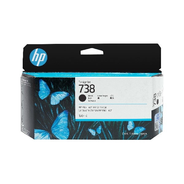 HP 738 (498N4A) DesignJet T850, T950 Series Black Ink Cartridge (130 ml)