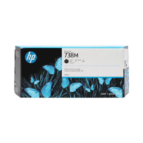 HP DesignJet XT950, XT870 738M 300-ml Black Ink Cartridge (300ml)