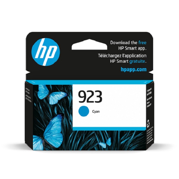 HP 923 (4K0T0LN) OfficeJet Pro 8120, 8130 Series Cyan Original Ink Cartridge (400 Yield)