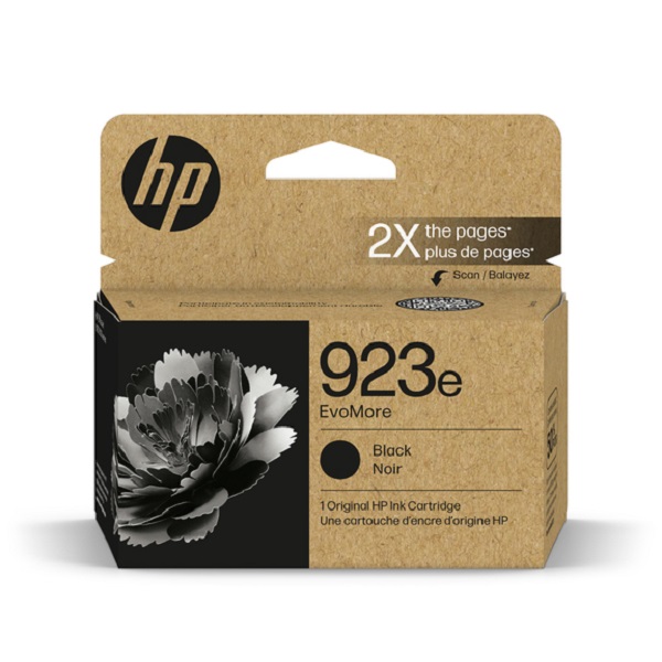 HP 923e (4K0T7LN) OfficeJet Pro 8120, 8130 Series EvoMore Black Original Ink Cartridge (1,000 Yield)