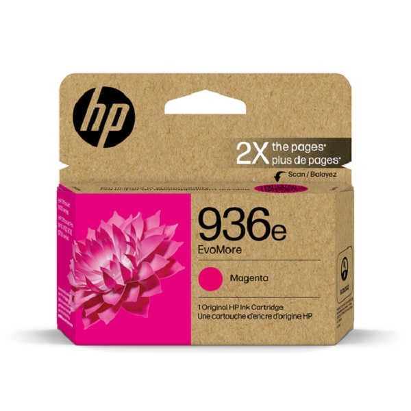 HP 936e (4S6V4LN) OfficeJet Pro 9100, 9700 Series EvoMore Magenta Original Ink Cartridge (1,650 Yield)