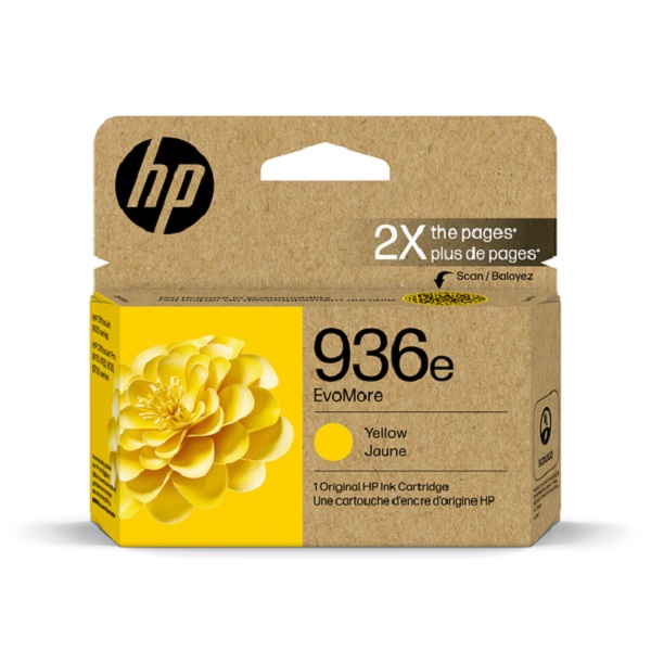 HP 936e (4S6V5LN) OfficeJet Pro 9100, 9700 Series EvoMore Yellow Original Ink Cartridge (1,650 Yield)