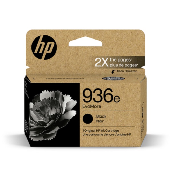 HP 936e (4S6V6LN) OfficeJet Pro 9100, 9700 Series EvoMore Black Original Ink Cartridge (2,500 Yield)